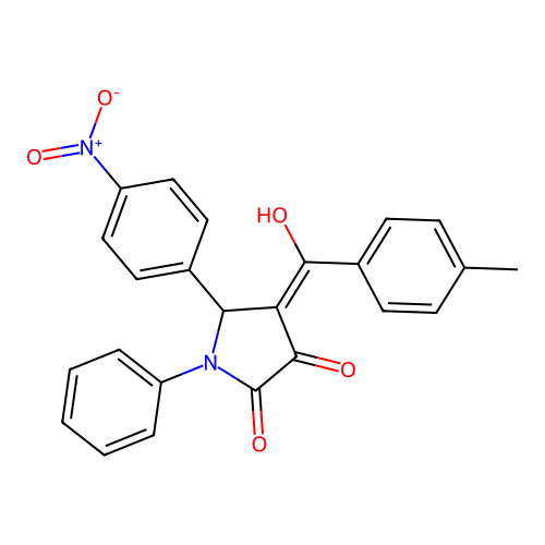 3-hydroxy-4-(4-methylbenzoyl)-5-(4-nitrophenyl)-1-phenyl-1H-pyrrol-2(5H)-one structure