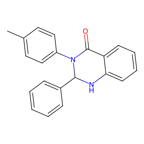 3-(4-methylphenyl)-2-phenyl-2,3-dihydroquinazolin-4(1H)-one structure