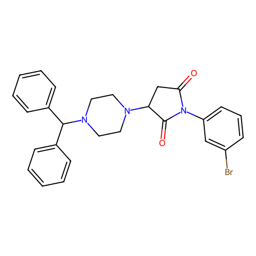 1-(3-Bromophenyl)-3-[4-(diphenylmethyl)piperazin-1-yl]pyrrolidine-2,5-dione structure