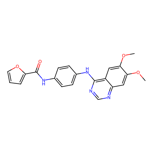 N-[4-[(6,7-Dimethoxy-4-quinazolinyl)amino]phenyl]-2-furancarboxamide structure