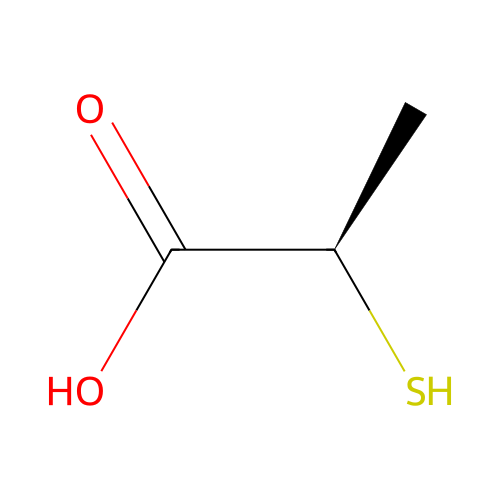 (2R)-2-sulfanylpropanoic acid structure