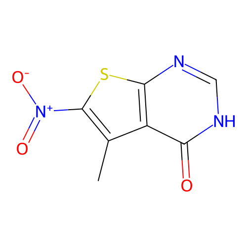 5-methyl-6-nitrothieno[2,3-d]pyrimidin-4(3H)-one structure