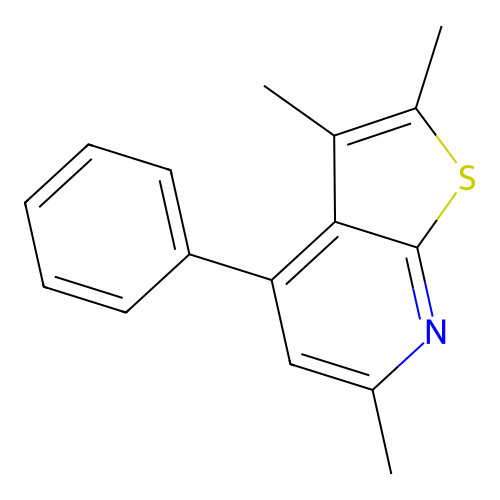 2,3,6-Trimethyl-4-phenylthieno[2,3-b]pyridine structure