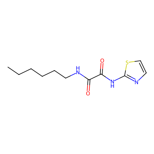 N-hexyl-N'-(1,3-thiazol-2-yl)ethanediamide structure