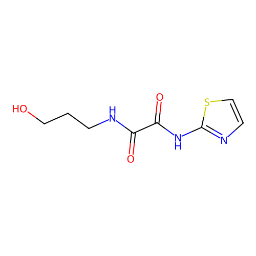N-(3-hydroxypropyl)-N'-(1,3-thiazol-2-yl)ethanediamide structure