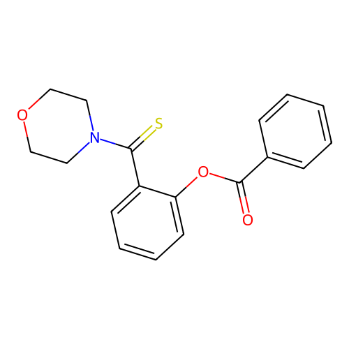 2-(Morpholin-4-ylcarbonothioyl)phenyl benzoate structure