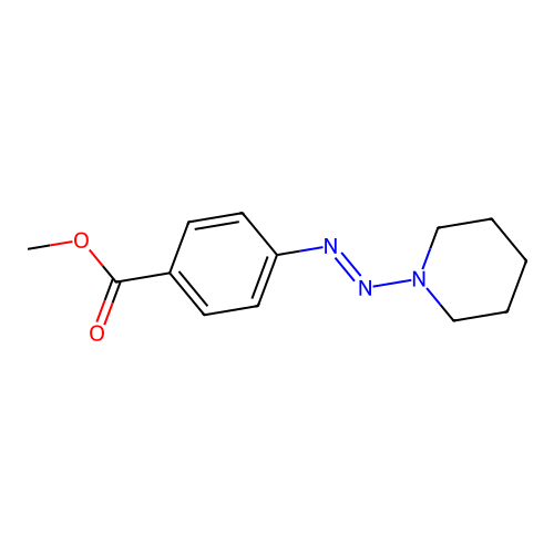 Methyl 4-(piperidyldiazenyl)benzoate structure