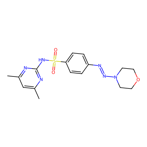 (4,6-Dimethylpyrimidin-2-yl){[4-(morpholin-4-yldiazenyl)phenyl]sulfonyl}amine structure