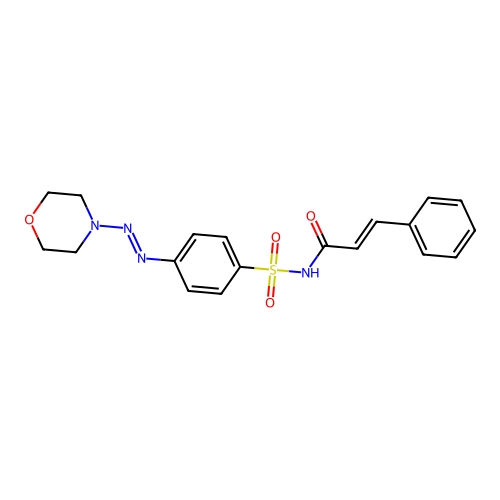 (2E)-N-{[4-(morpholin-4-yldiazenyl)phenyl]sulfonyl}-3-phenylprop-2-enamide structure