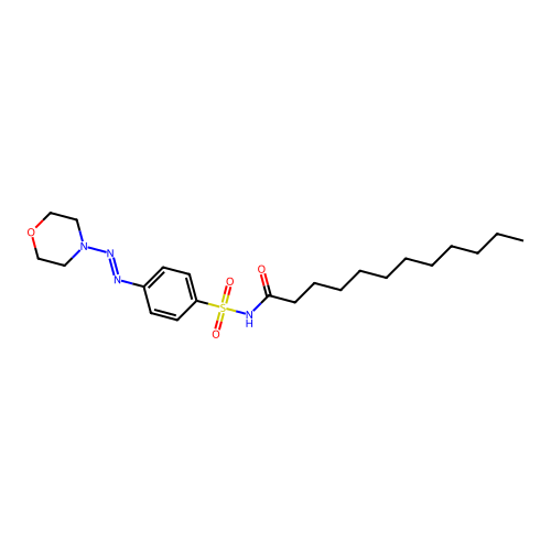 N-{[4-(morpholin-4-yldiazenyl)phenyl]sulfonyl}dodecanamide structure