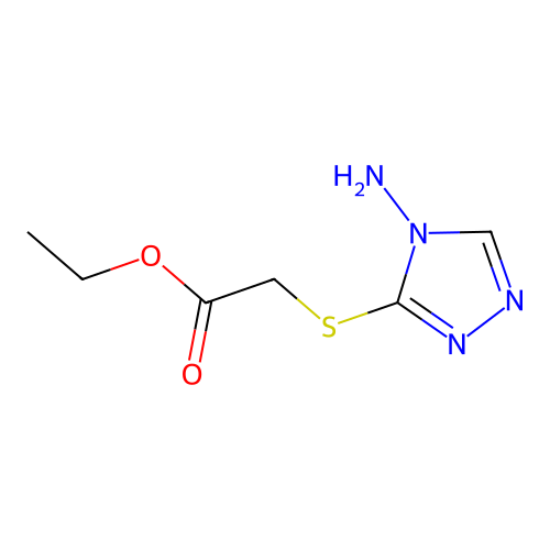 ethyl [(4-amino-4H-1,2,4-triazol-3-yl)sulfanyl]acetate structure