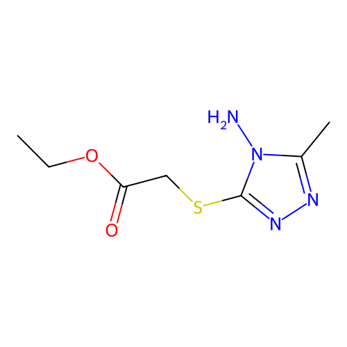 ethyl [(4-amino-5-methyl-4H-1,2,4-triazol-3-yl)sulfanyl]acetate structure