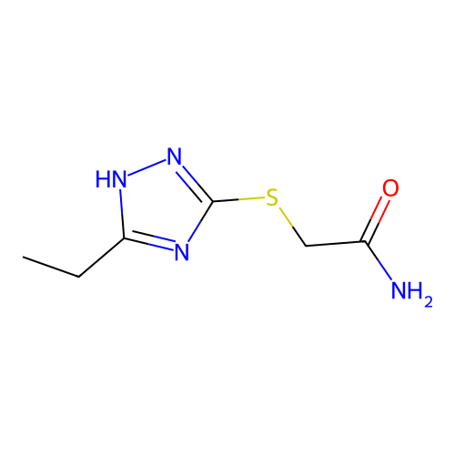 2-[(5-ethyl-4H-1,2,4-triazol-3-yl)sulfanyl]acetamide structure