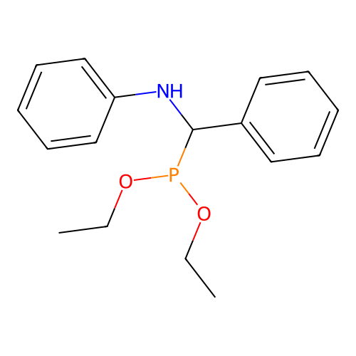 [(Diethoxyphosphino)phenylmethyl]phenylamine structure