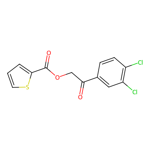 2-(3,4-Dichlorophenyl)-2-oxoethyl thiophene-2-carboxylate structure