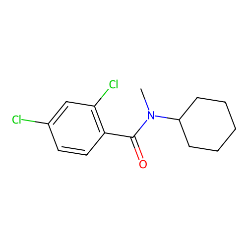 2,4-dichloro-N-cyclohexyl-N-methylbenzamide structure