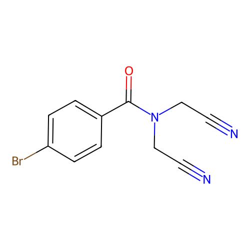 4-bromo-N,N-bis(cyanomethyl)benzamide structure