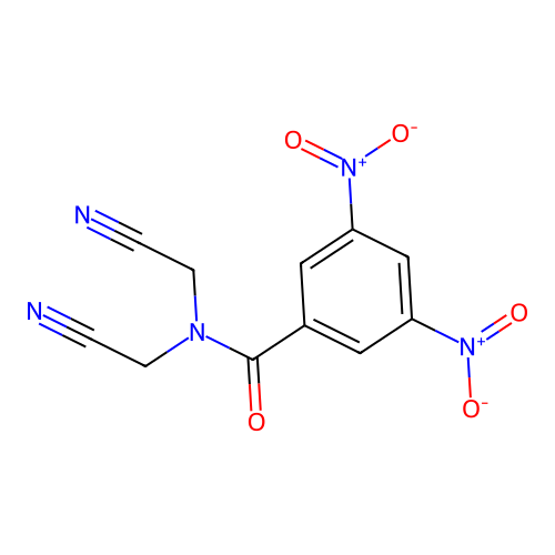 N,N-双(氰甲基)-3,5-二硝基苯甲酰胺 structure