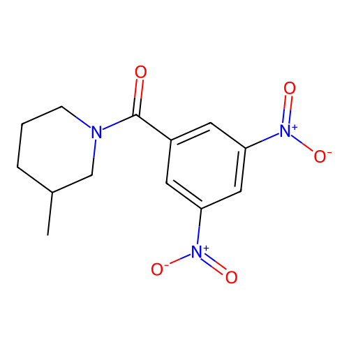 3,5-Dinitrophenyl 3-methylpiperidyl ketone structure
