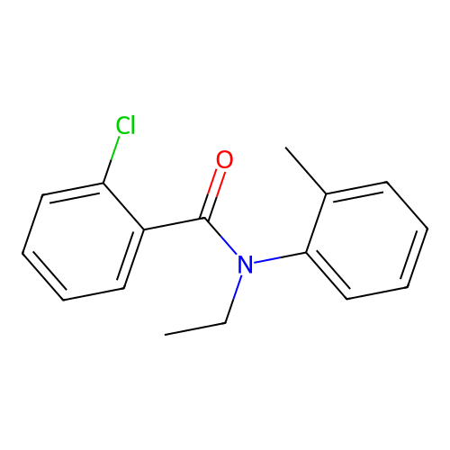 2-chloro-N-ethyl-N-(2-methylphenyl)benzamide structure