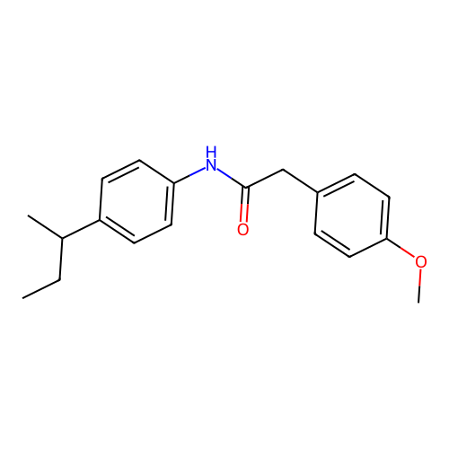 N-[4-(butan-2-yl)phenyl]-2-(4-methoxyphenyl)acetamide structure