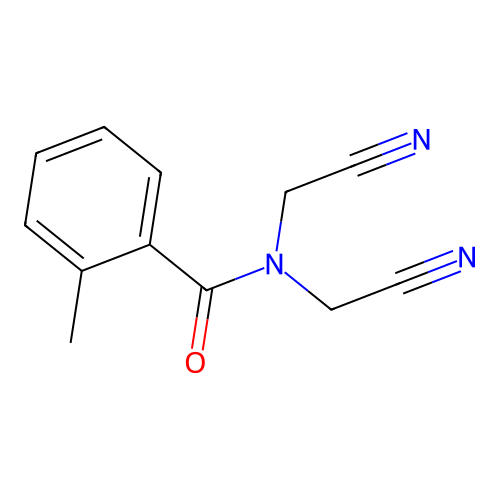 N,N-bis(cyanomethyl)-2-methylbenzamide structure