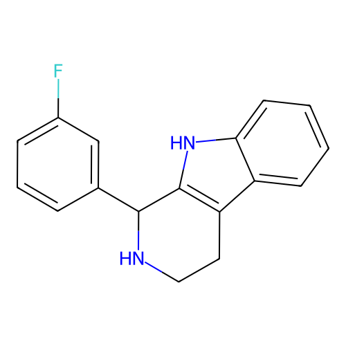 1-(3-Fluorophenyl)-2,3,4,9-tetrahydro-1H-beta-carboline structure