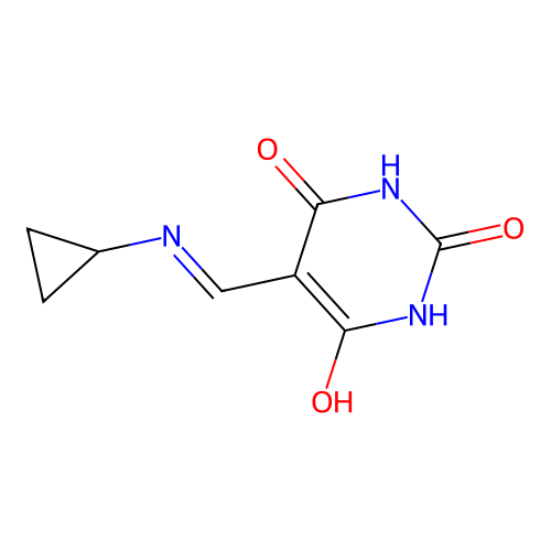 5-[(cyclopropylamino)methylene]-2,4,6(1H,3H,5H)-pyrimidinetrione structure