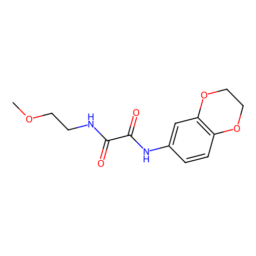 N1-(2,3-dihydrobenzo[b][1,4]dioxin-6-yl)-N2-(2-methoxyethyl)oxalamide structure