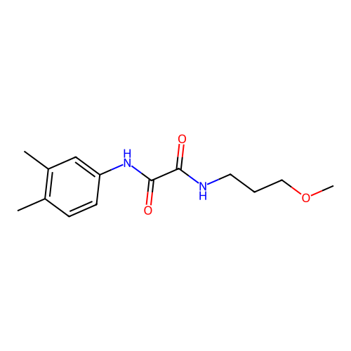 N-(3,4-dimethylphenyl)-N'-(3-methoxypropyl)ethanediamide structure