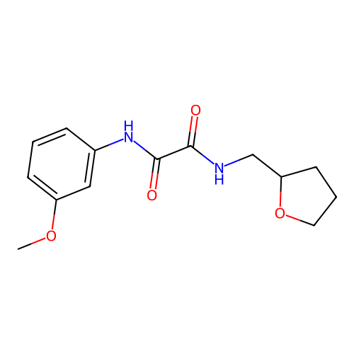 N-(3-methoxyphenyl)-N'-(tetrahydrofuran-2-ylmethyl)ethanediamide structure