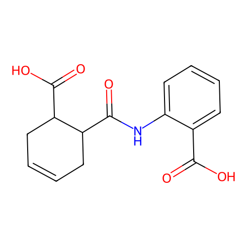 2-{[(6-Carboxycyclohex-3-en-1-yl)carbonyl]amino}benzoic acid structure