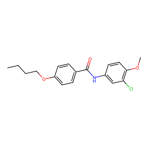 4-butoxy-N-(3-chloro-4-methoxyphenyl)benzamide structure