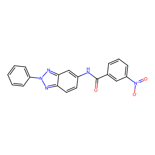 3-nitro-N-(2-phenyl-2H-benzotriazol-5-yl)benzamide structure