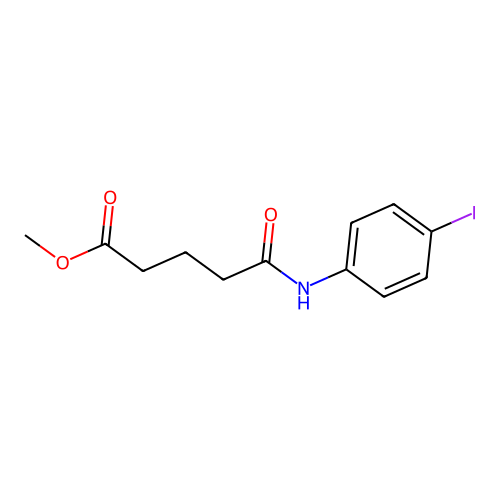 Methyl 5-(4-iodoanilino)-5-oxopentanoate structure