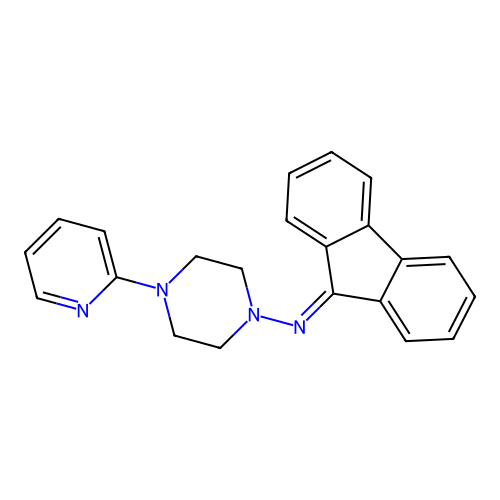 N-(4-pyridin-2-ylpiperazin-1-yl)fluoren-9-imine structure