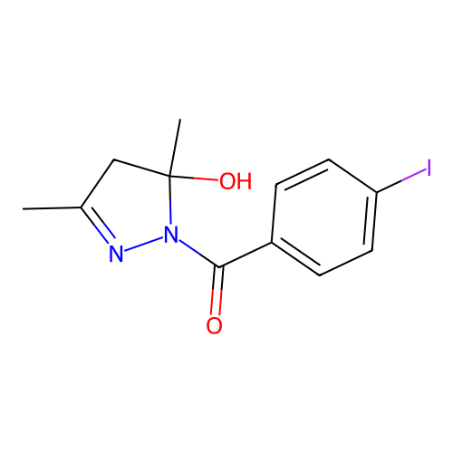 1-(4-Iodobenzoyl)-3,5-dimethyl-4,5-dihydro-1H-pyrazol-5-ol structure