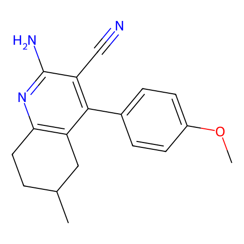 2-Amino-4-(4-methoxyphenyl)-6-methyl-5,6,7,8-tetrahydroquinoline-3-carbonitrile structure