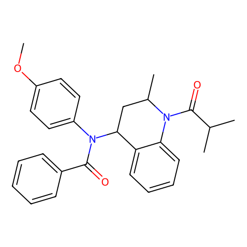 N-(4-methoxyphenyl)-N-[2-methyl-1-(2-methylpropanoyl)-3,4-dihydro-2H-quinolin-4-yl]benzamide structure