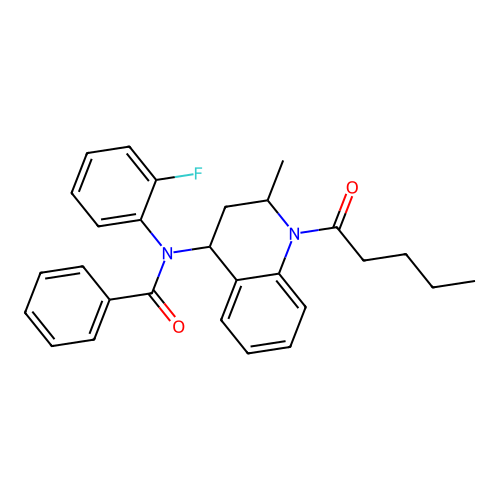 N-(2-fluorophenyl)-N-(2-methyl-1-pentanoyl-1,2,3,4-tetrahydroquinolin-4-yl)benzamide structure