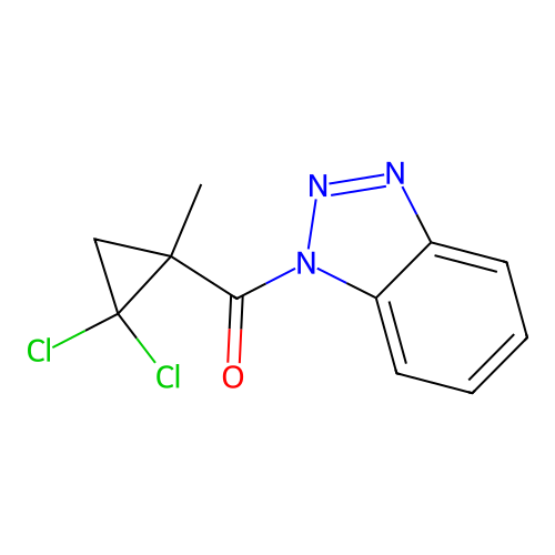 1H-benzotriazol-1-yl(2,2-dichloro-1-methylcyclopropyl)methanone structure