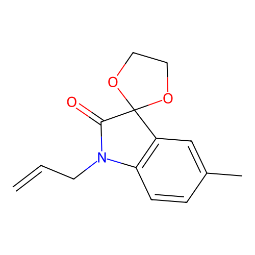 1'-Allyl-5'-methylspiro[[1,3]dioxolane-2,3'-indolin]-2'-one structure