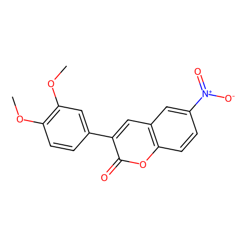 3-(3,4-Dimethoxyphenyl)-6-nitro-2H-chromen-2-one structure