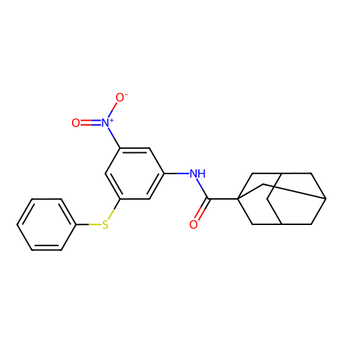adamantanyl-N-(3-nitro-5-phenylthiophenyl)carboxamide structure