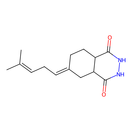 Phthalazine-1,4-dione, 6-(4-methylpent-3-enylidene)-octahydro- structure
