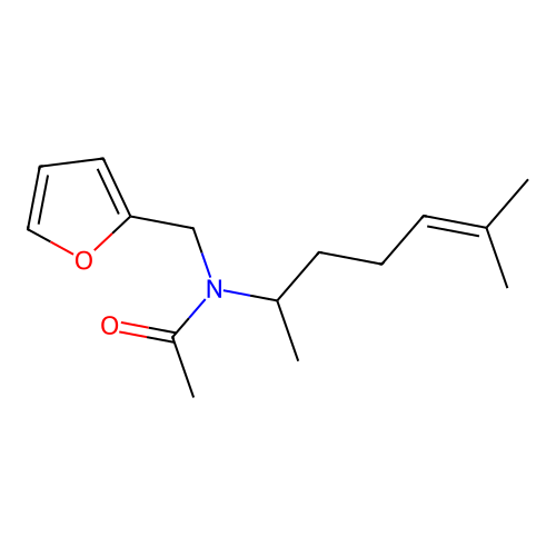 N-(furan-2-ylmethyl)-N-(6-methylhept-5-en-2-yl)acetamide structure
