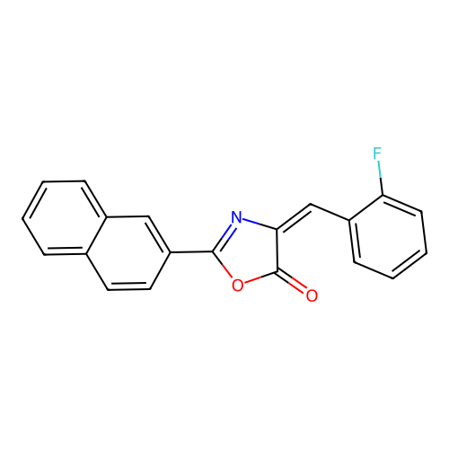 4-[(2-Fluorophenyl)methylidene]-2-naphthalen-2-yl-1,3-oxazol-5-one structure