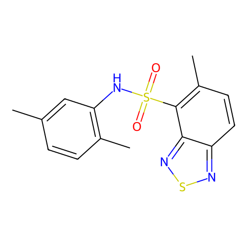 N-(2,5-Dimethylphenyl)-5-methyl-2,1,3-benzothiadiazole-4-sulfonamide structure