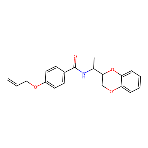 N-[1-(2,3-Dihydro-1,4-benzodioxin-2-YL)ethyl]-4-(prop-2-EN-1-yloxy)benzamide structure