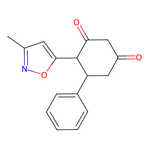 4-(3-Methyl-5-isoxazolyl)-5-phenylcyclohexane-1,3-dione structure